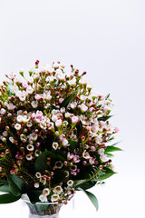 Flower bouquet on white background 
