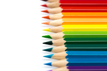 colour pencils isolated on white