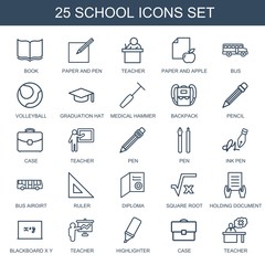 25 school icons