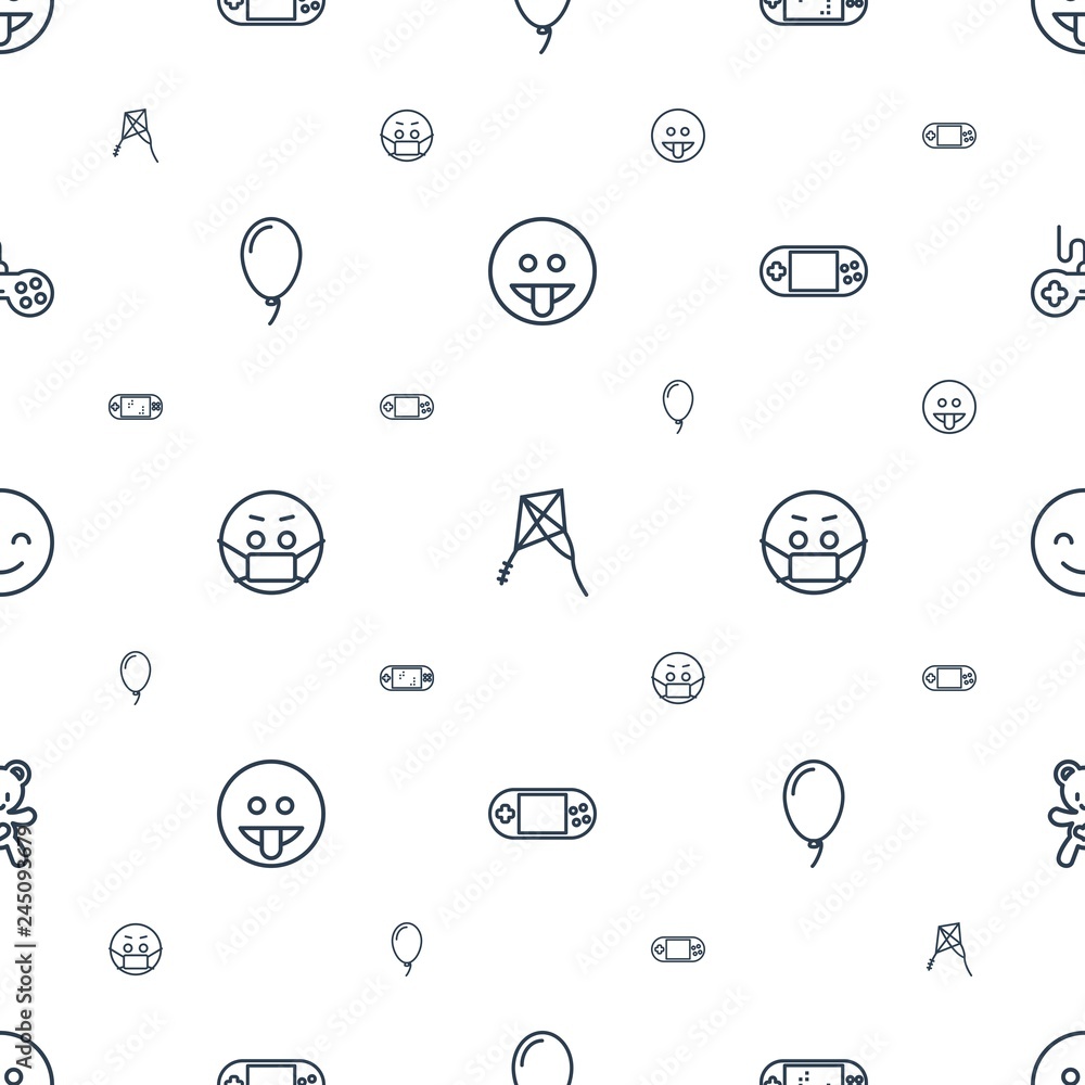 Poster joy icons pattern seamless white background