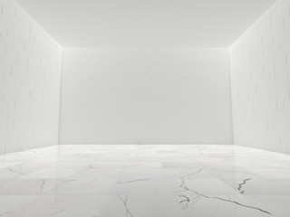 Obraz premium White Empty Interior (3D Illustration)