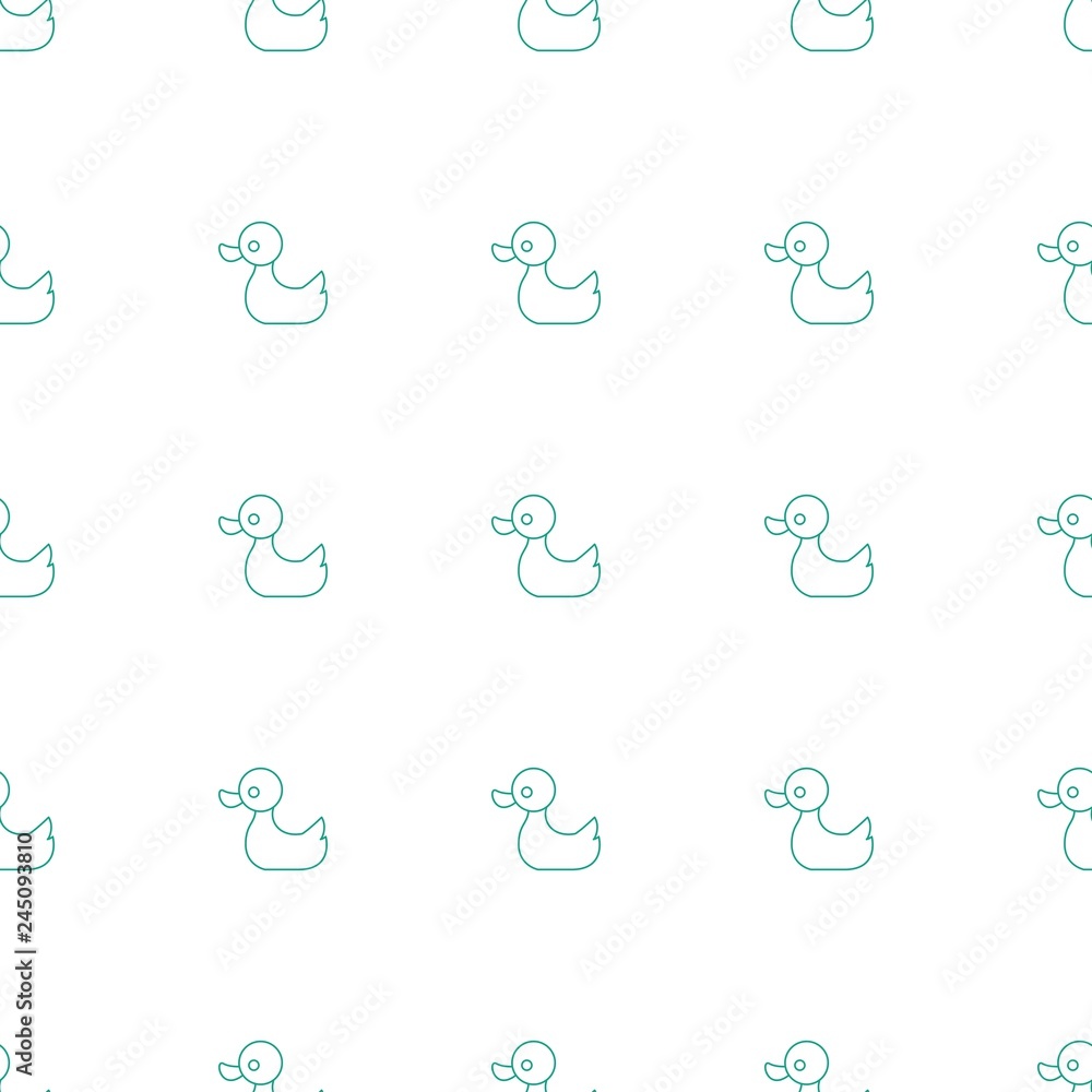 Poster duck icon pattern seamless white background