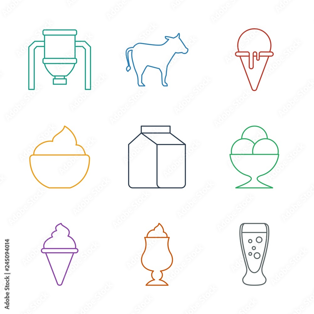 Sticker milk icons