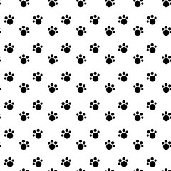 Vector seamless pattern with cat or dog,kitten or puppy footprints. Can be used for wallpaper,fabric, web page background, surface textures.