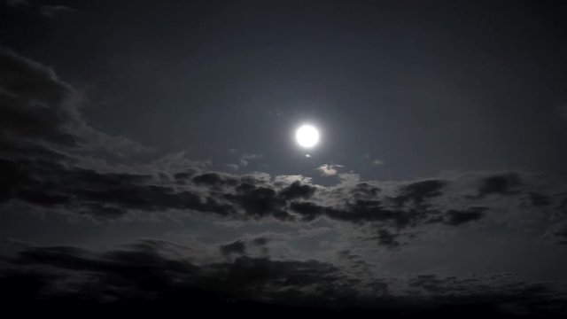 Moon With Clouds Timelapse