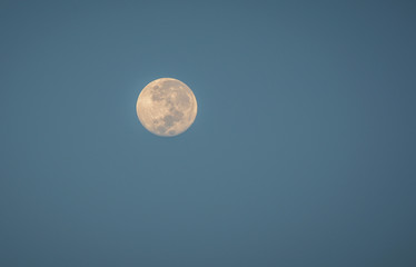 Real moon on sky / Night sky background with full moon selective focus