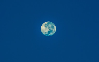 Real moon on sky / Night sky background with full moon selective focus