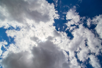 Clouds against blue sky as abstract background