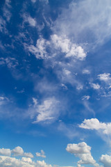 Clouds against blue sky as abstract background