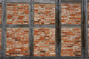 timber frame or half-timbered wall background texture