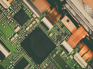 Camera sensor matrix close up