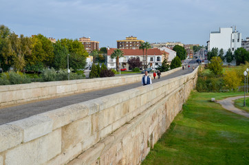 Fototapeta na wymiar アルバレガスローマ橋　アルバレガス川に架かる古代ローマ橋（スペイン・メリダ）