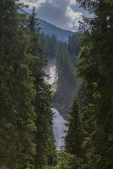 Fototapeta na wymiar Beautiful nature of Austria wonderful landskape river, mountains, waterfall, forests