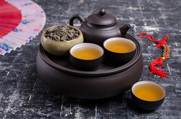 Traditional Asian tea ceremony.