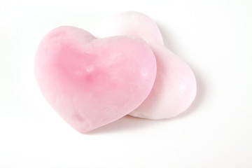 fragrant handmade soap in the shape of a heart