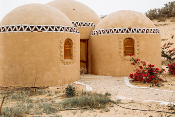 mud brick house in siwa oasis, egypt