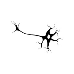 Nerve Cell Icon Flat Graphic Design, Neuron logo