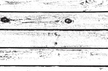 Distressed wooden planks overlay texture. Vector illustration. Wood grain background.