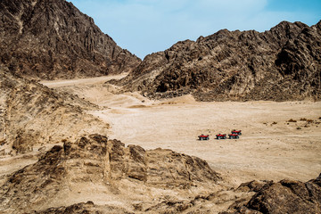 Fototapeta na wymiar ATV safaris. Excursions in Egypt.
