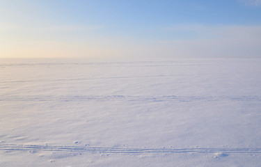 Fototapeta na wymiar Frozen Baltic Sea at winter.