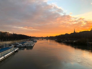 Senna al tramonto, Parigi, Francia