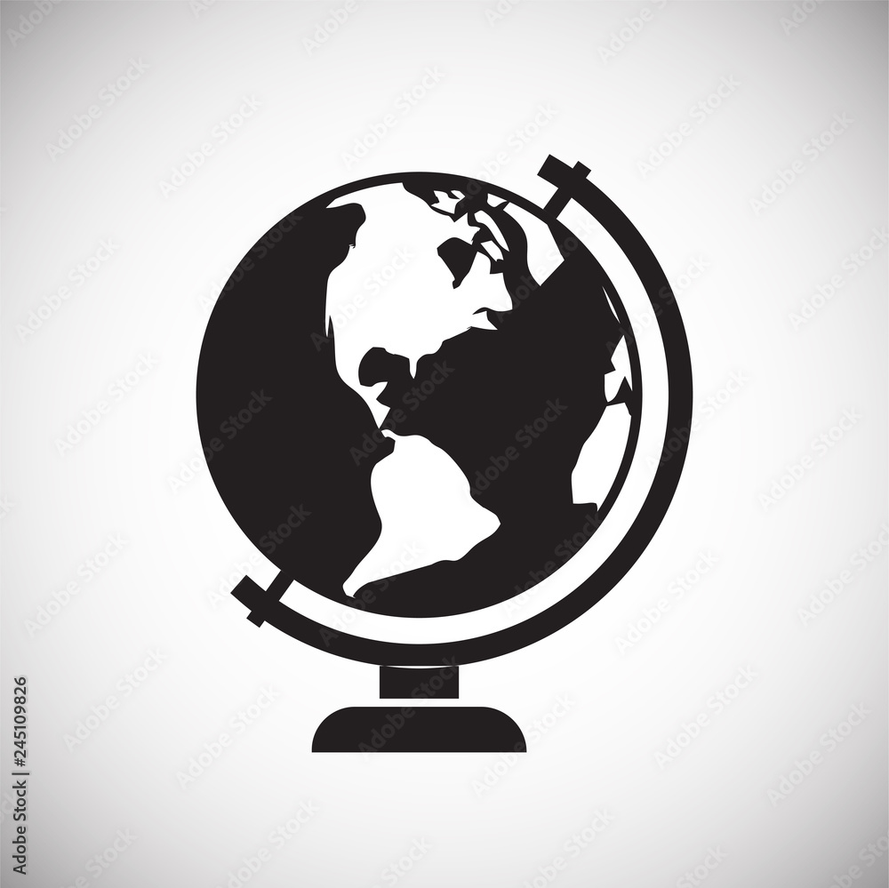 Poster globe icon on white background for graphic and web design, modern simple vector sign. internet conce