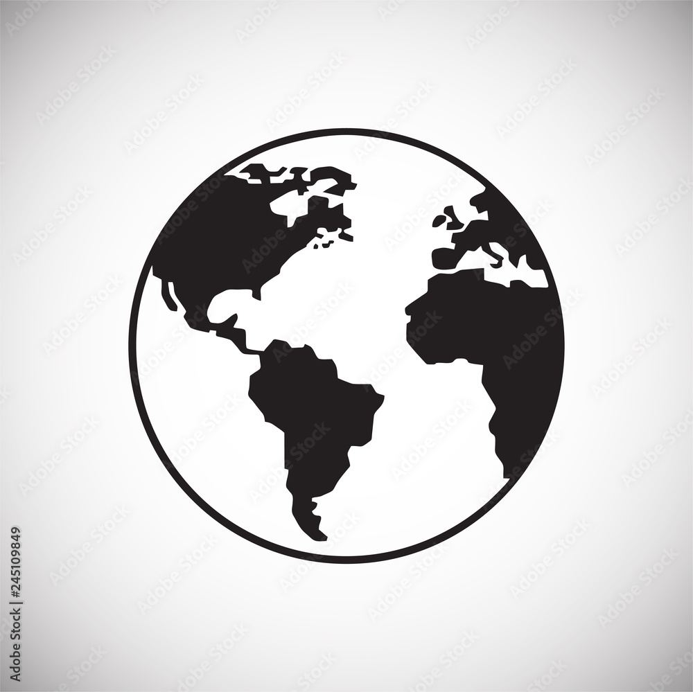 Poster globe icon on white background for graphic and web design, modern simple vector sign. internet conce