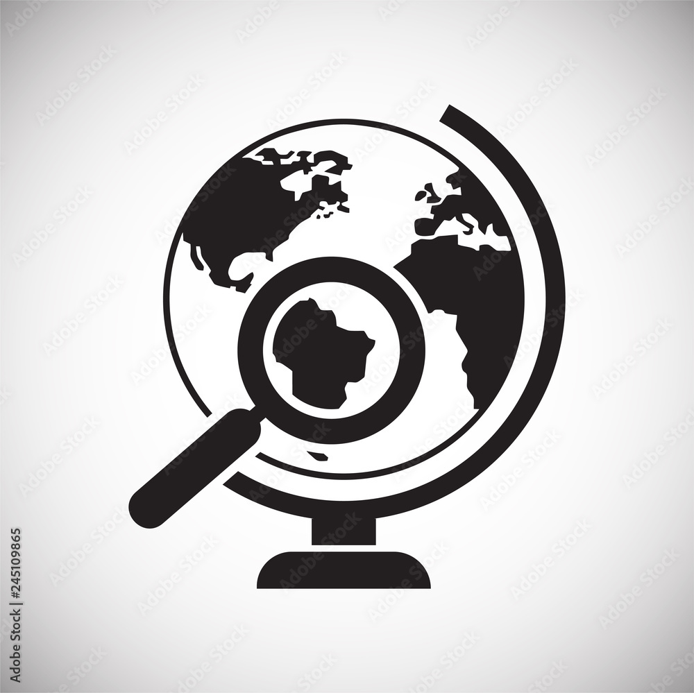 Poster globe icon on white background for graphic and web design, modern simple vector sign. internet conce