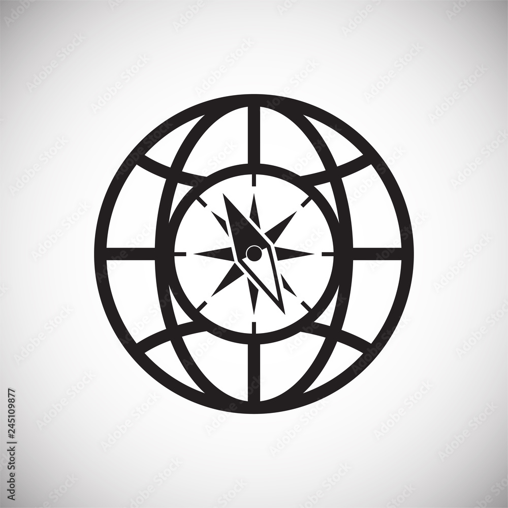 Poster globe icon on white background for graphic and web design, modern simple vector sign. internet conce