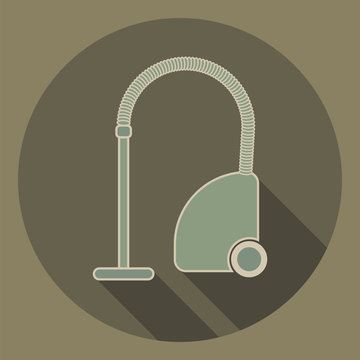 vacuum cleaner icon color vector illustration