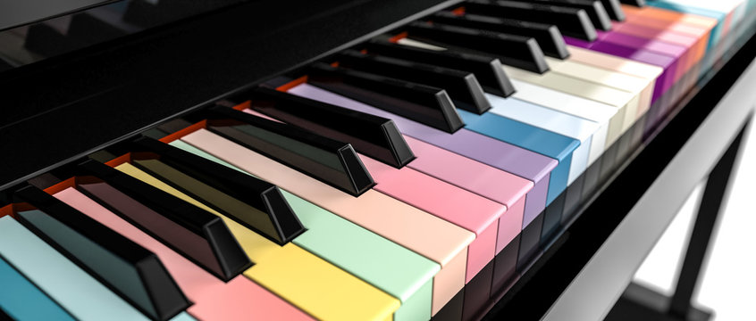3d piano key board