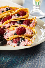 Delicious tasty homemade traditional crepes