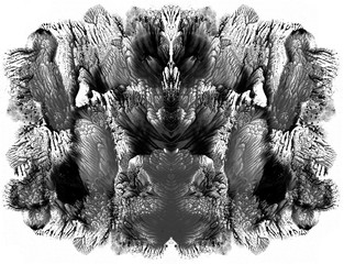 Bright color abstract painting in Mono Type style.