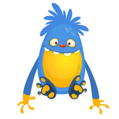 Funny cartoon monster illustration