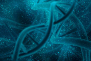 3d render of dna structure, abstract background
