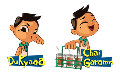 Chai garam sticker vector illustration