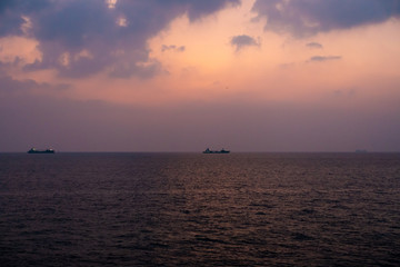 夜明け前の朝焼け