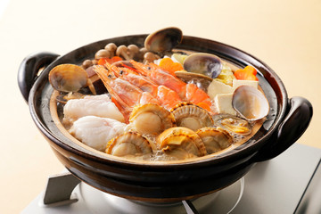 海鮮鍋　Japanese seafood hot pot