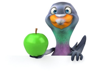 Fun pigeon - 3D Illustration