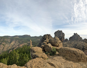 Fototapeta premium plateau roque nublo