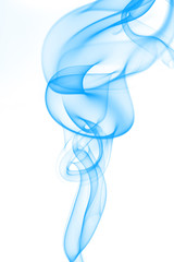 blue smoke abstract on white background