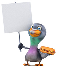 Fun pigeon - 3D Illustration