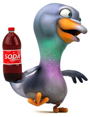 Fun pigeon - 3D Illustration