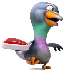 Fun pigeon - 3D Illustration