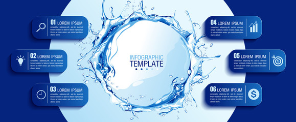 infographics business chart design template. You can place relevant content in the area, vector illustration.