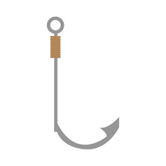 Fishing hook icon. Vector illustration. White background. EPS 10.