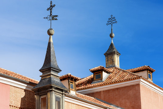 roofs of old Madrid city,Spain