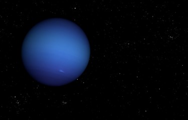 Fototapeta na wymiar Planet Neptune on the stars background. 3D illustration.