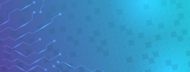 Abstract banner with circuit board.