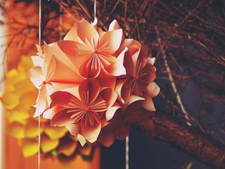 paper cut decoration abstract background